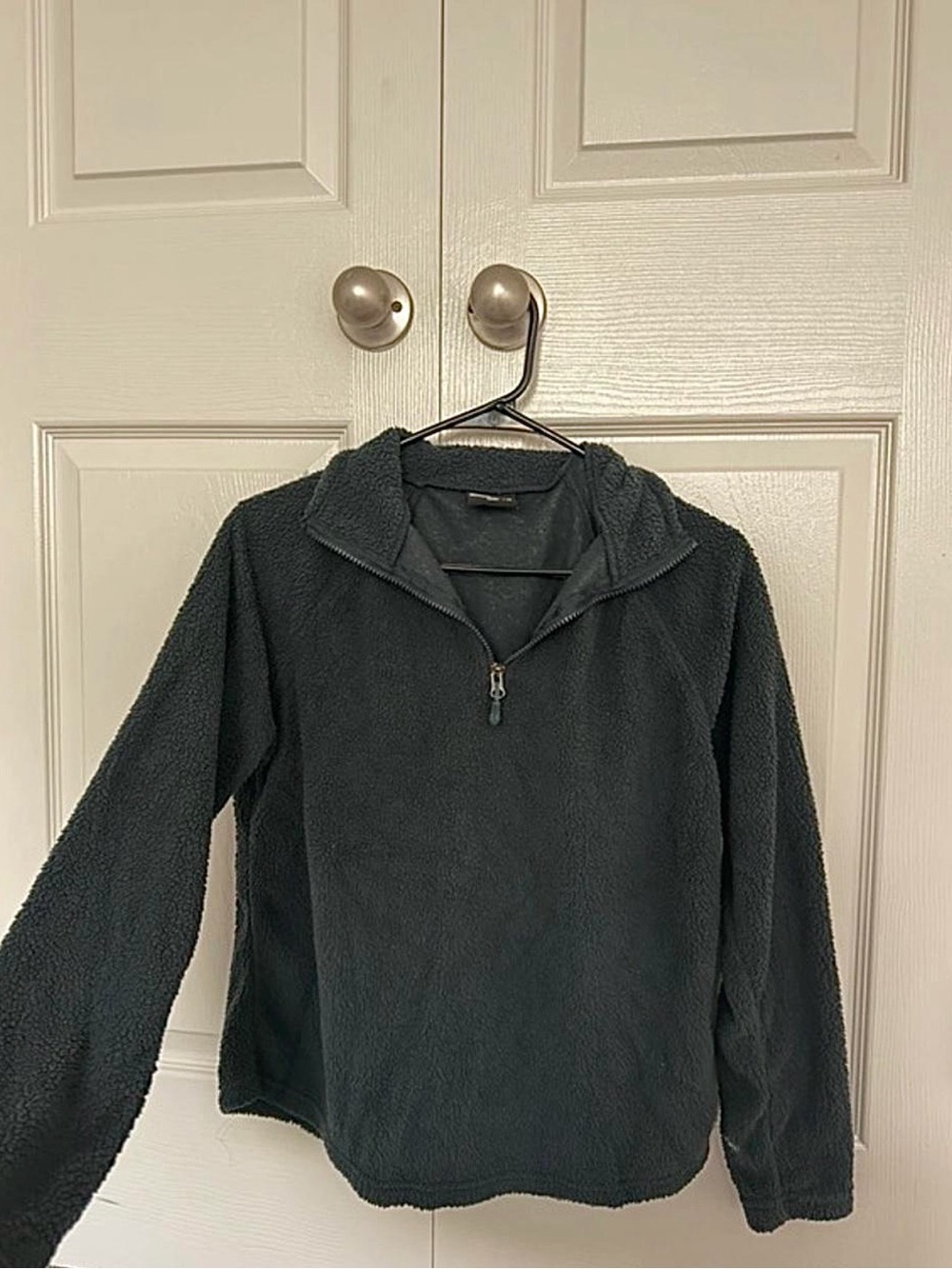 32 Degrees Dark Charcoal Half-Zip Sherpa Pullover
